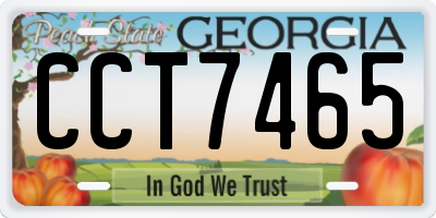 GA license plate CCT7465