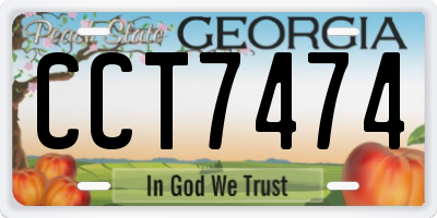 GA license plate CCT7474