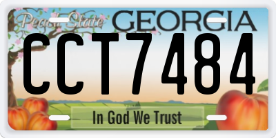 GA license plate CCT7484