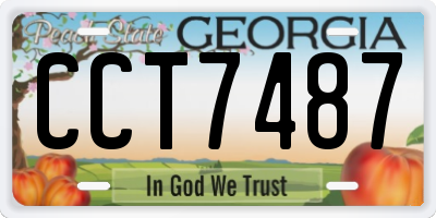 GA license plate CCT7487