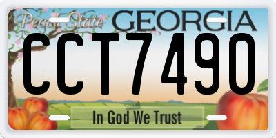 GA license plate CCT7490