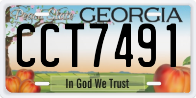 GA license plate CCT7491