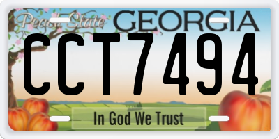 GA license plate CCT7494