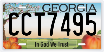 GA license plate CCT7495