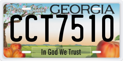 GA license plate CCT7510