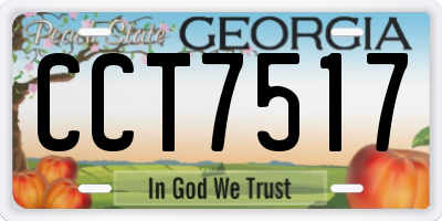 GA license plate CCT7517