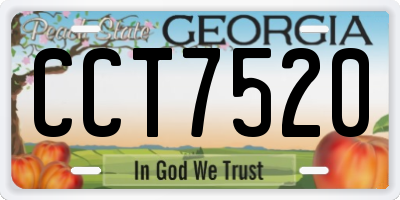 GA license plate CCT7520