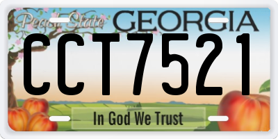 GA license plate CCT7521
