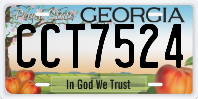 GA license plate CCT7524