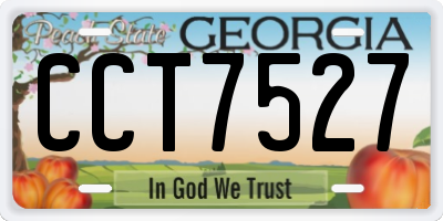 GA license plate CCT7527