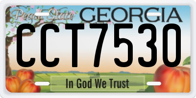 GA license plate CCT7530