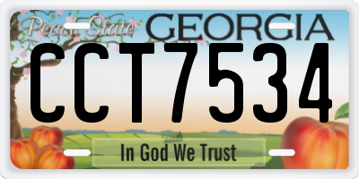 GA license plate CCT7534