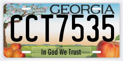 GA license plate CCT7535