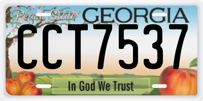 GA license plate CCT7537
