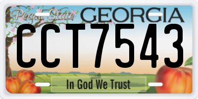 GA license plate CCT7543