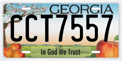 GA license plate CCT7557