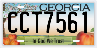 GA license plate CCT7561