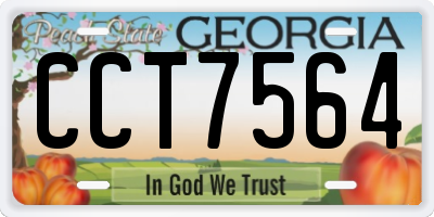 GA license plate CCT7564
