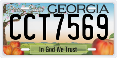 GA license plate CCT7569
