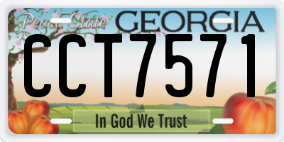 GA license plate CCT7571