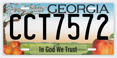 GA license plate CCT7572