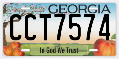 GA license plate CCT7574