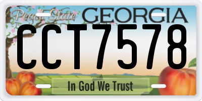 GA license plate CCT7578