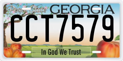 GA license plate CCT7579