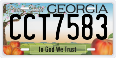 GA license plate CCT7583