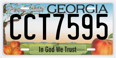 GA license plate CCT7595