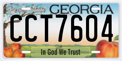 GA license plate CCT7604