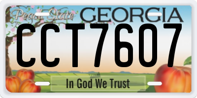 GA license plate CCT7607