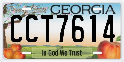 GA license plate CCT7614