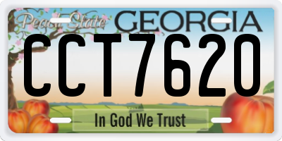 GA license plate CCT7620