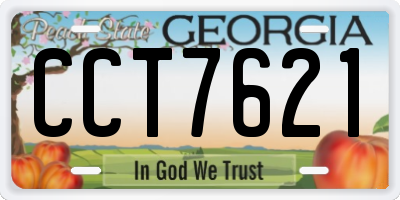 GA license plate CCT7621