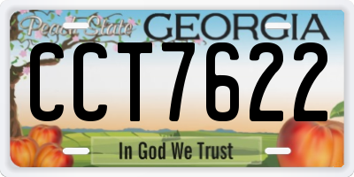 GA license plate CCT7622