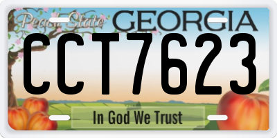 GA license plate CCT7623