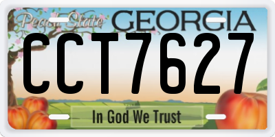 GA license plate CCT7627