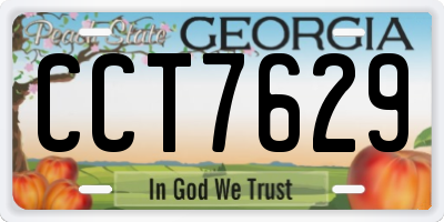 GA license plate CCT7629
