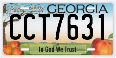 GA license plate CCT7631