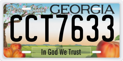 GA license plate CCT7633