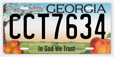 GA license plate CCT7634