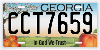 GA license plate CCT7659