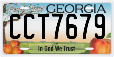GA license plate CCT7679