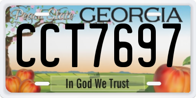 GA license plate CCT7697