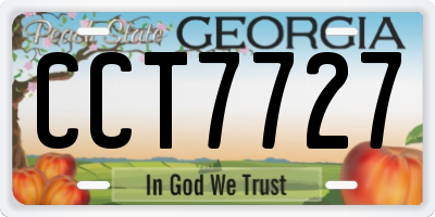 GA license plate CCT7727