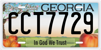 GA license plate CCT7729