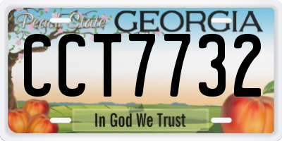 GA license plate CCT7732