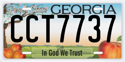 GA license plate CCT7737