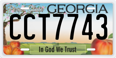 GA license plate CCT7743